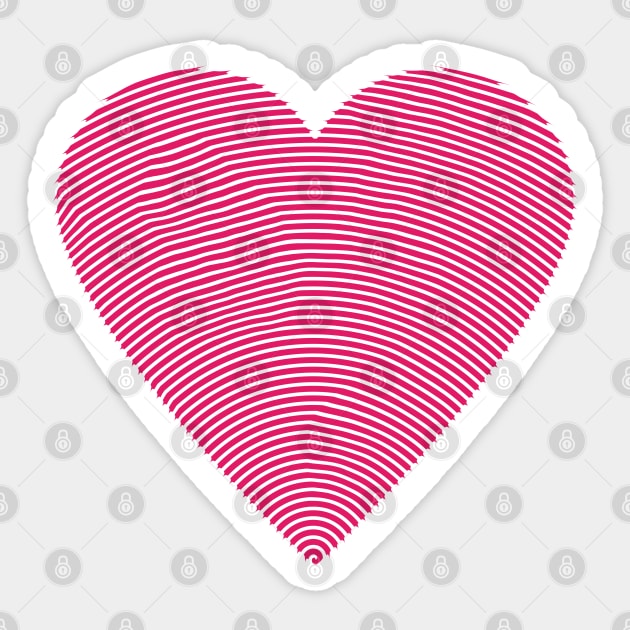 Stripes heart Art Design Pink Sticker by DragonXX